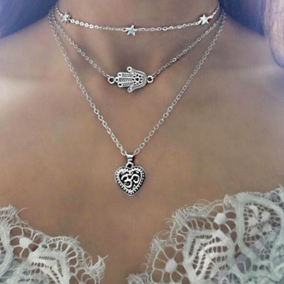 Alexalina Jewelry - Boho choker Multilayer necklace jewelry chain